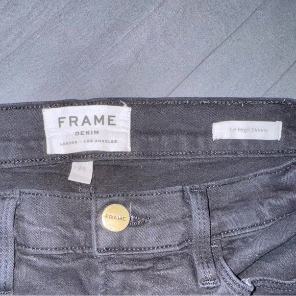 Frame Le High Skinny Denim Women's Black Jeans. Size 25. - Picture 2 of 4